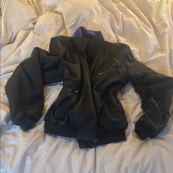 Patagonia Jackets & Blazers - Patagonia Black Bomber Jacket with Purple fleece Lining. For snow, rain and cold